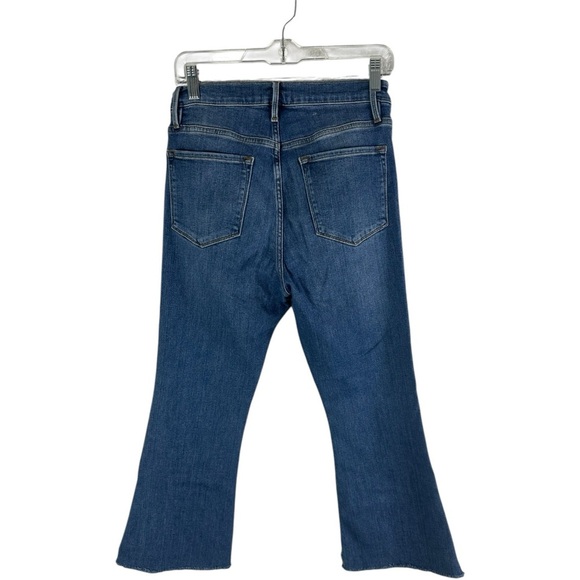 Frame Denim Le Crop Samson Flare Jean Women's Blue Size 29 - Picture 3 of 8